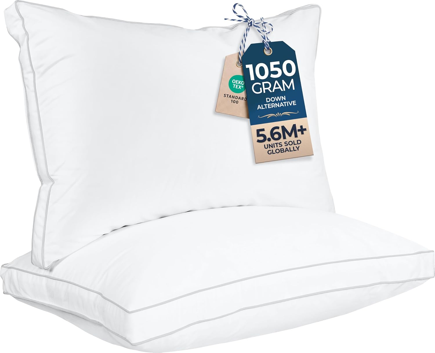 Utopia Bedding Gusset Bed Pillow Queen 2 Pack