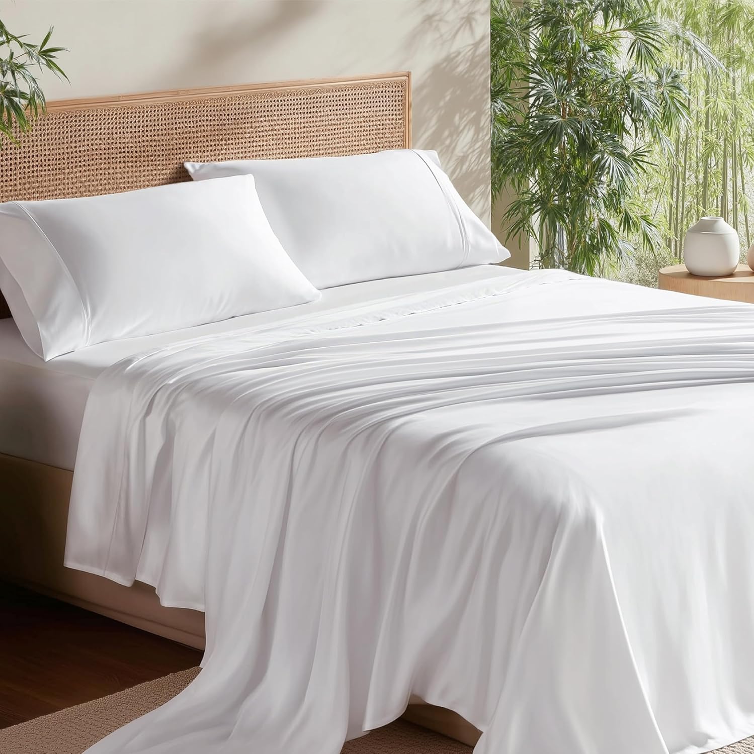 Bedsure PureWoven 100% Rayon Bamboo Sheets