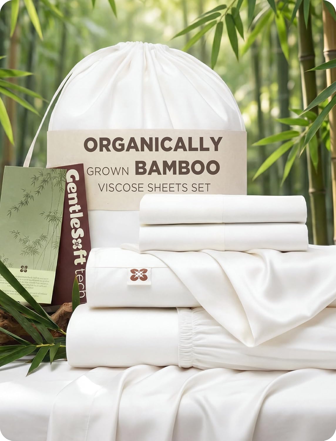 Bedsure PureWoven 100% Viscose Bamboo Sheet Set